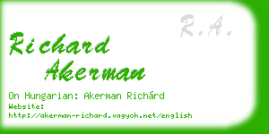 richard akerman business card