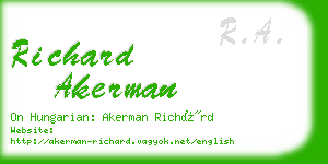 richard akerman business card